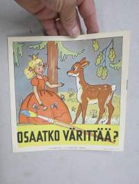 Osaatko värittää? - Alga-kirja - Ab Finska Alga - Oy Suomen Alga -värityskirja, käyttämätön