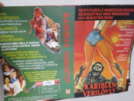 Karibian verilöyly -alkuperäinen VHS-kasetin kansipaperi