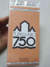 Turku 750 Åbo 1979 osoitekartta / adresskarta + Hakemisto / register 1979 (kartta)
