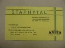 Staphytal lääkemainos / imupaperi Astra