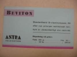 Beviton lääkemainos / imupaperi