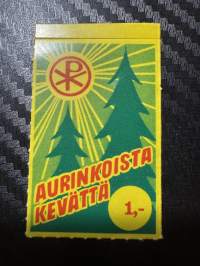 Aurinkoista kevättä -matkalaukkumerkki