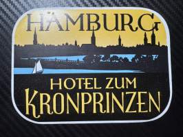 Hamburg hotel Zum Kronprinzen -matkalaukkumerkki
