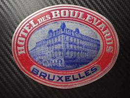 Hotel des Boulevards Bruxelles -matkalaukkumerkki