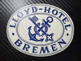 Lloyd- Hotel Bremen -matkalaukkumerkki