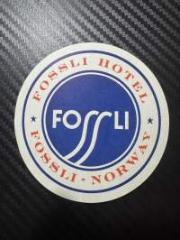 Fossli Hotel Norway -matkalaukkumerkki