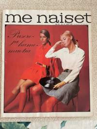 Me Naiset 1968 nr 43, pusero- ja hamemuotia, Uusikaupunki, Juhani Harri, Leena Willberg, Jumaliskylä sai sähköt