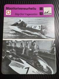 Moottoriveneurheilu keräilykortti Stig-Olof Fagerström