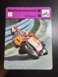Moottoripyöräurheilu keräilykortti MV Agusta