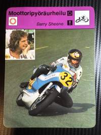 Moottoripyöräurheilu keräilykortti Barry Sheene