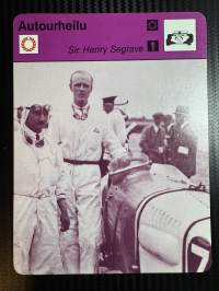Autourheilu keräilykortti Sir Henry Segrave