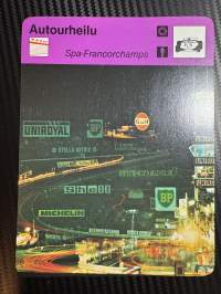 Autourheilu keräilykortti Spa- Francorchamps