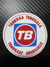 Tankkaa Teboililla Tankkaa urheilulle tarra