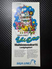 Silja line Maihinnousukortti tarra