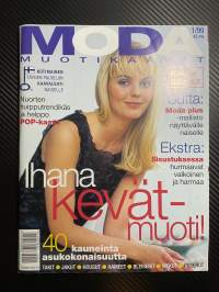 Moda 1999 nr 1, ihana kevätmuoti, sisältää kaava-arkin