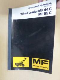 Massey-Ferguson Wheel Loader MF 44 C, 55 C operator manual, pyöräkuormaaja -käyttö- ja huolto-ohjekirja englanniksi