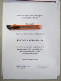 Varsinais-Suomen Reserviläispiirit, kultainen ansiomitali -myöntökirja