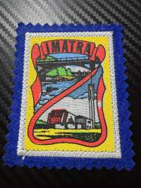 Imatra -kangasmerkki / matkailumerkki / hihamerkki / badge -pohjaväri Sininen