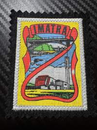 Imatra -kangasmerkki / matkailumerkki / hihamerkki / badge -pohjaväri Musta