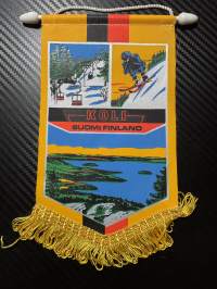 Koli Suomi Finland -matkailuviiri, iso koko / souvenier pennant
Keltainen hapsureuna