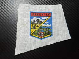 Rääkkylä -kangasmerkki / matkailumerkki / hihamerkki / badge -leikkaamaton