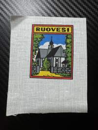 Ruovesi -kangasmerkki / matkailumerkki / hihamerkki / badge -leikkaamaton
