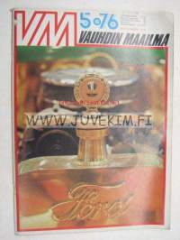 Vauhdin Maailma 1976 nr 5 -mm. Volkswagen Polo, Jytä-Jammu XT-500, Imola 200, Ford Escort RS 2000 maiseman vaihtaja, Formula 2 suomalaisittain.