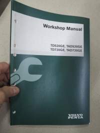 Volvo Penta TD520GE, TAD520GE, TD720GE, TAD720GE Workshop Manual -korjaamokirja engalnniksi