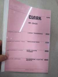 Clark HR-28420 4-Speed Transmission Maintenance & Service Manual -vaihteisto, huolto-ohjekirja englanniksi