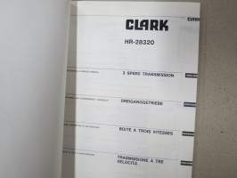Clark HR-28320 3-Speed Transmission Maintenance & Service Manual -vaihteisto, huolto-ohjekirja englanniksi