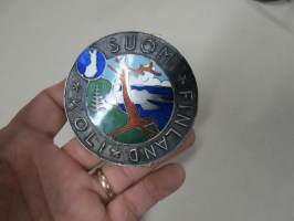 Suomi - Finland - Koli -auton keulamerkki, emaloitu -car tour badge