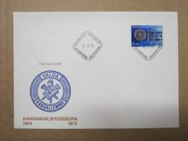 Valoa kansallemme - Kansanvalistusseura 1874-1974 -kirje / ensipäivänkuori