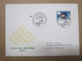 Joulu Jul Christmas 1974 FDC -kirje / ensipäivänkuori