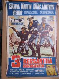 3 Kersanttia / sergeanter -elokuvajuliste / movie poster