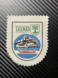 Ekenäs Tammisaari -kangasmerkki / matkailumerkki / hihamerkki / badge -pohjaväri valkoinen