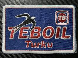 TeboilTurku -kangasmerkki / matkailumerkki / hihamerkki / badge -pohjaväri valkoinen