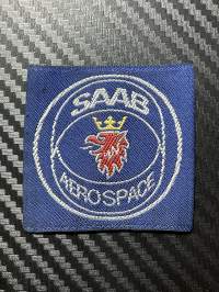 Saab -kangasmerkki / matkailumerkki / hihamerkki / badge -pohjaväri valkoinen