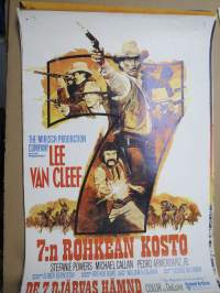 7:n rohkean kosto / De 7 djärvas hämnd, pääosissa Lee van Cleef, Stefanie Powers, Michael Callan -elokuvajuliste / movie poster