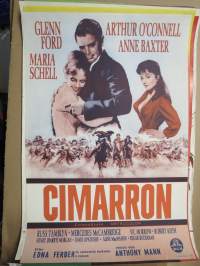 Cimarron, pääosissa Glenn Ford, Maria Schell, Arthur O´Connell, Anne Baxter -elokuvajuliste / movie poster