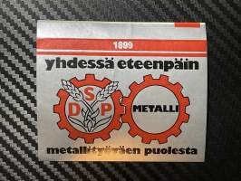 Yhdessä eteenpäin metallityöväen puolesta tarra
