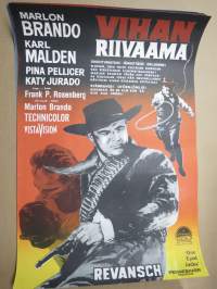 Vihan riivaama / Revansch, pääosissa Marlon Brando, Karl Malden, Katy Jurado -elokuvajuliste / movie poster
