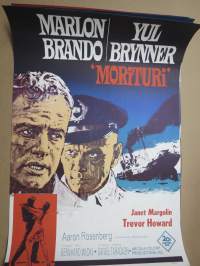 Morituri, pääosissa Marlon Brando, Yul Brynner -elokuvajuliste / movie poster