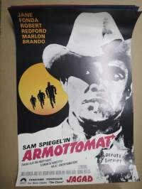 Armottomat / Jagad, pääosissa Marlon Brando, Jane Fonda, Robert Redford -elokuvajuliste / movie poster