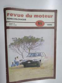 Revue du moteur Tchecoslovaque 1990 nr 11 -tsekkiläinen autoilun, moottoripyöräilyn ja moottoriurheilun lehti, mm. artikkelissa Carlos Sainz & Juha Kankkunen