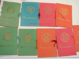 Voimisteluseurojen kunniakirjoja 9 kpl; Matti Aaltonen (7 kpl) & Kaino Lempinen (1 kpl), Olli Hurme (1 kpl), Turun Pyrkivä