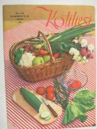 Kotiliesi 1950 nr 16  Elokuu 1950 - Vihti -Kallela kanala artikkeli kuvineen, Verraton sauna v 1950, Etikkasäilykkeitä, Ami-Cola -mainos, Uusi asuntotuotanto...