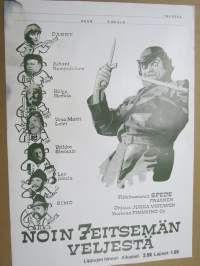 Noin seitsemän veljestä -elokuvajuliste, Filmituotanto Spede Pasanen, osissa mm. Danny, Vesa-Matti Loiri, Veikko Sinisalo, Simo Salminen, ym. HUOMAA VAURIOT