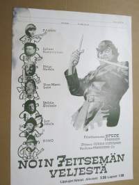 Noin seitsemän veljestä -elokuvajuliste, Filmituotanto Spede Pasanen, osissa mm. Danny, Vesa-Matti Loiri, Veikko Sinisalo, Simo Salminen, ym. HUOMAA VAURIOT