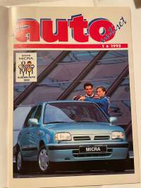 Auto uutiset 1993 nr 1 -Nissan asiakaslehti (Nissan, Chrysler), Nissan Micra, Nissan Primera XE
