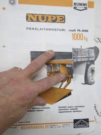 Nummi Nupe PL-1000 perälaitanosturi -myyntiesite